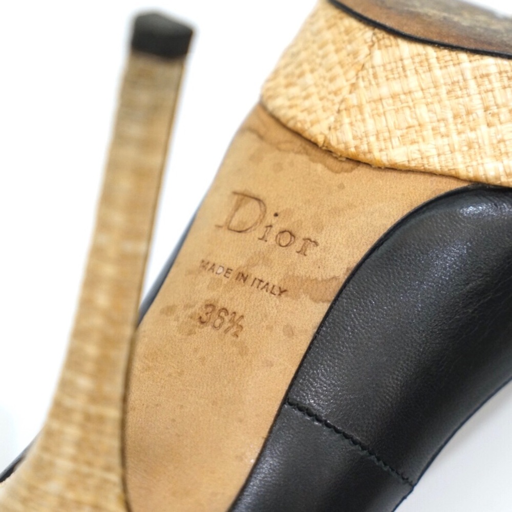 Christian Dior Leather Weaved Wicker Pumps - Picture 8 of 8